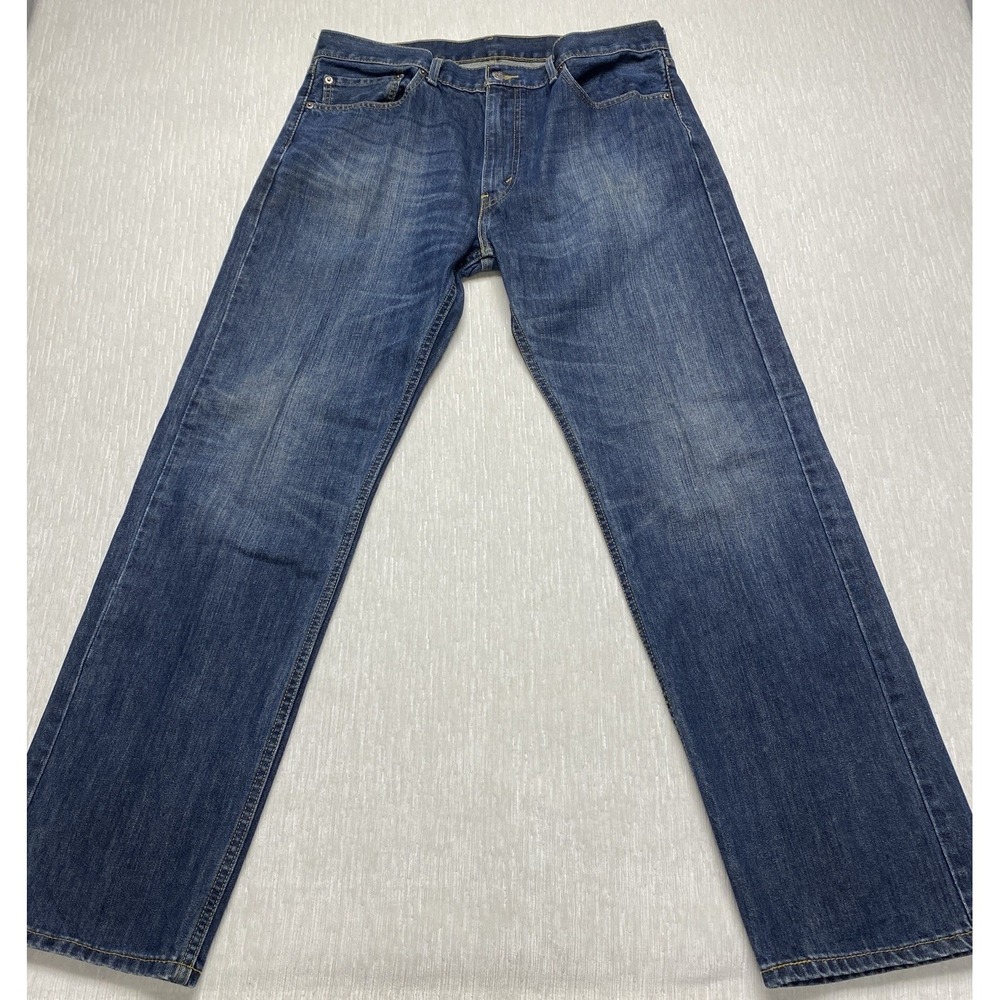 Levi's 505 Straight Leg Jeans Mens 36x32 Blue Denim Medium Wash Streetwear